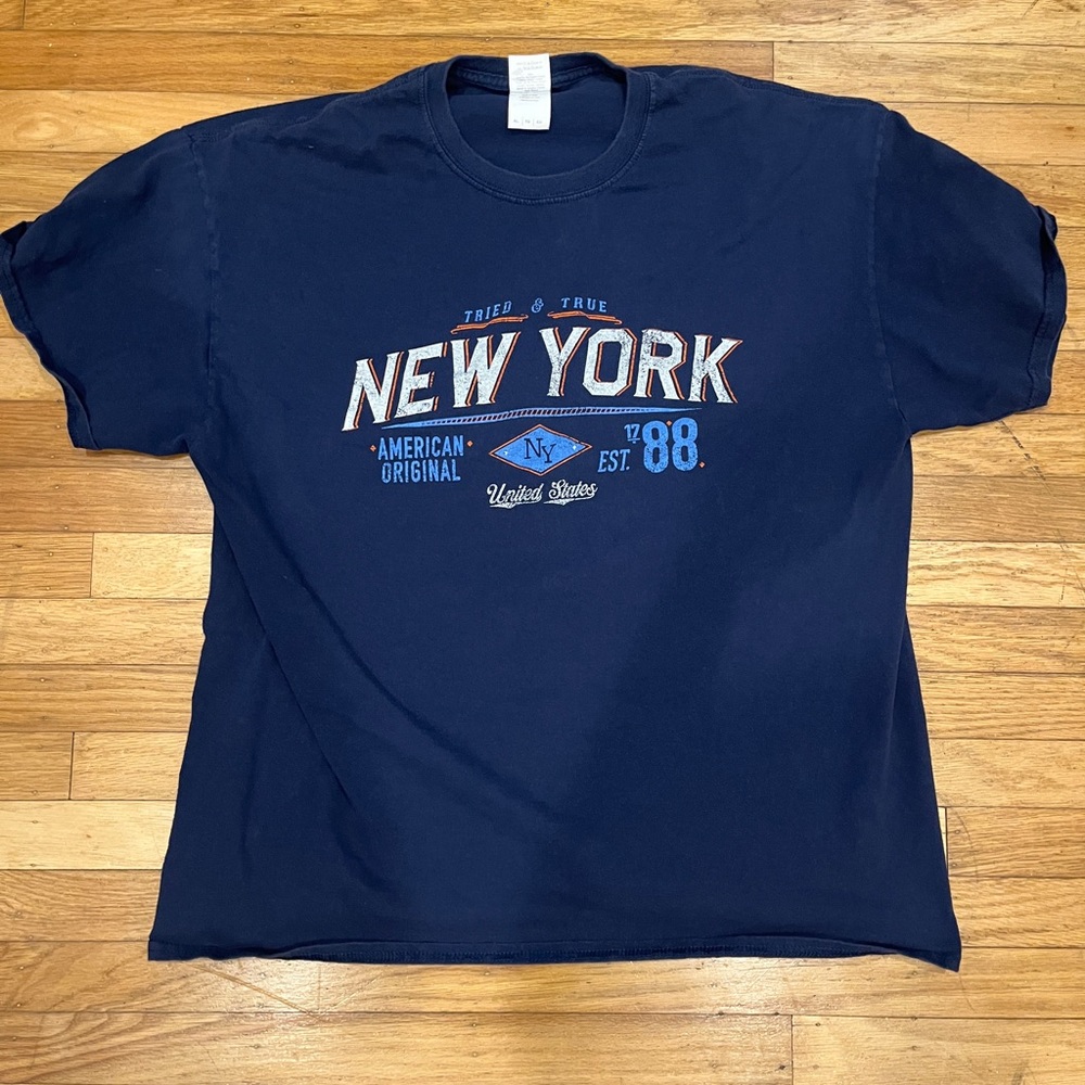 Blue Gildan New York T-Shirt